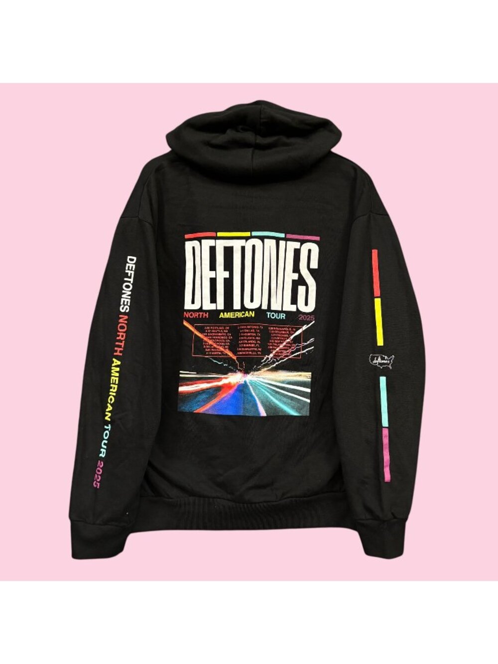 Deftones North American Tour Nu Metal Band Oversized Hoodie M